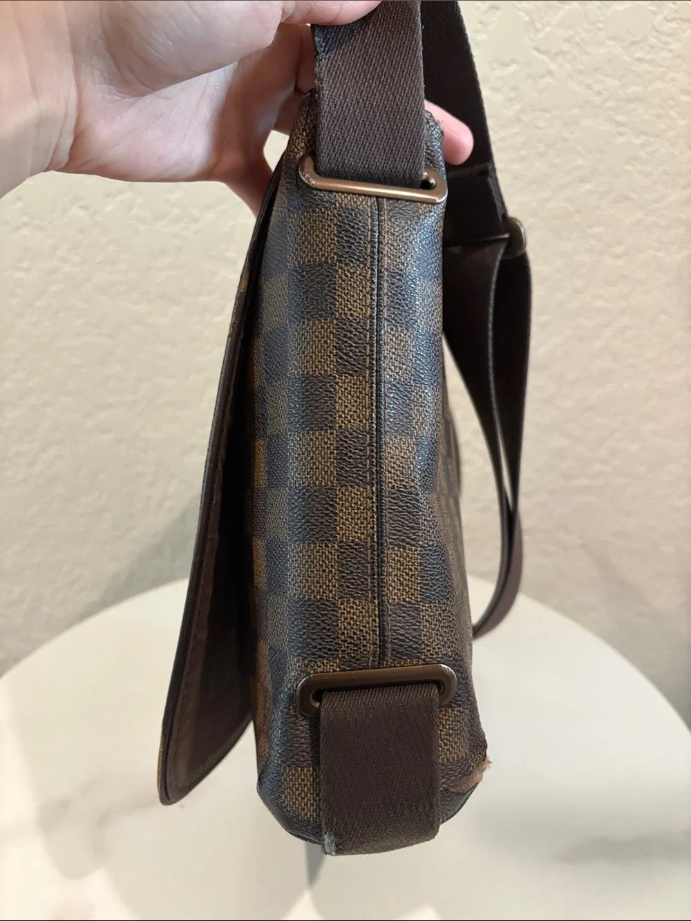 Louis Vuitton Damier Ebene Brown Brooklyn PM Crossbody Bag LV